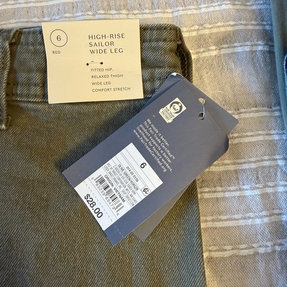 Universal Thread High-Rise Sailor Wide Leg Jeans - Olive